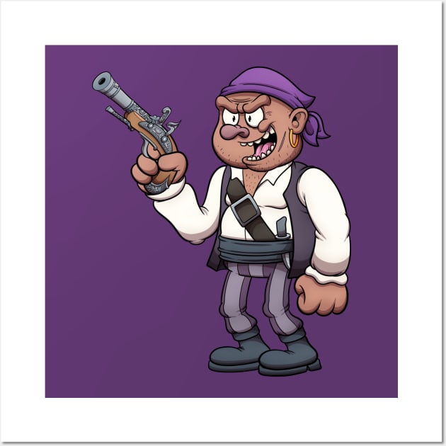 Pirate With Pistol Wall Art by TheMaskedTooner